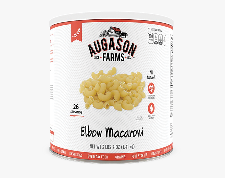 Augason Farms® Elbow Macaroni Can - Cheese Blend Powder, HD Png Download