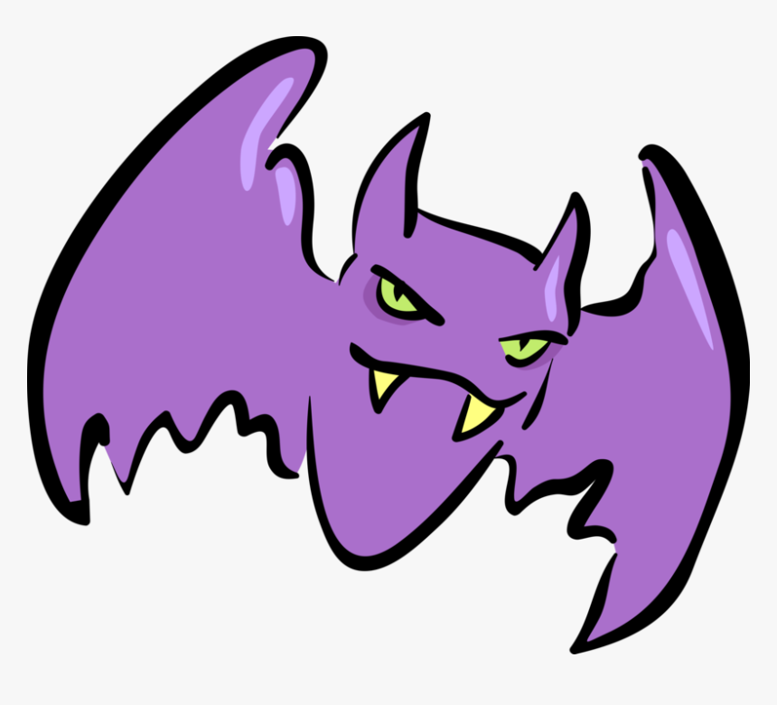 Vector Illustration Of Halloween Bloodsucking Vampire - Halloween Bats, HD Png Download