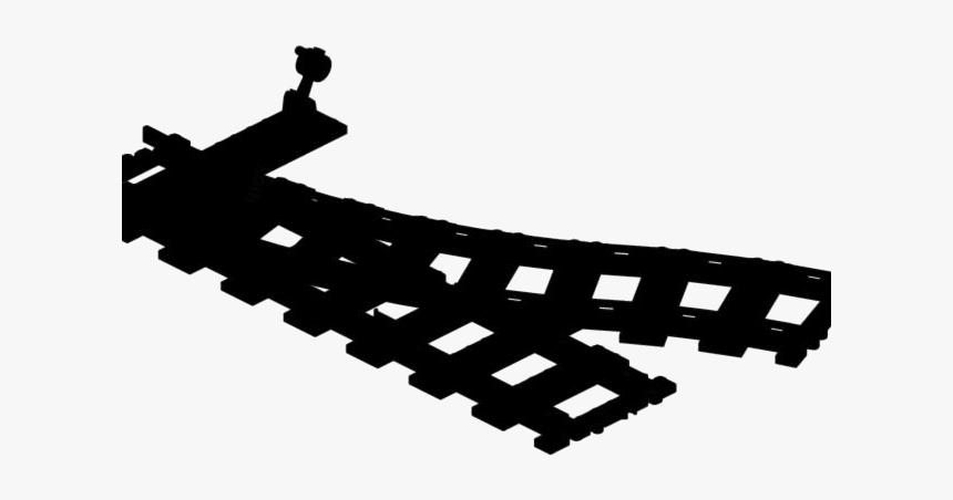 Colorful Toy Train Tracks Png Clipart - Silhouette, Transparent Png