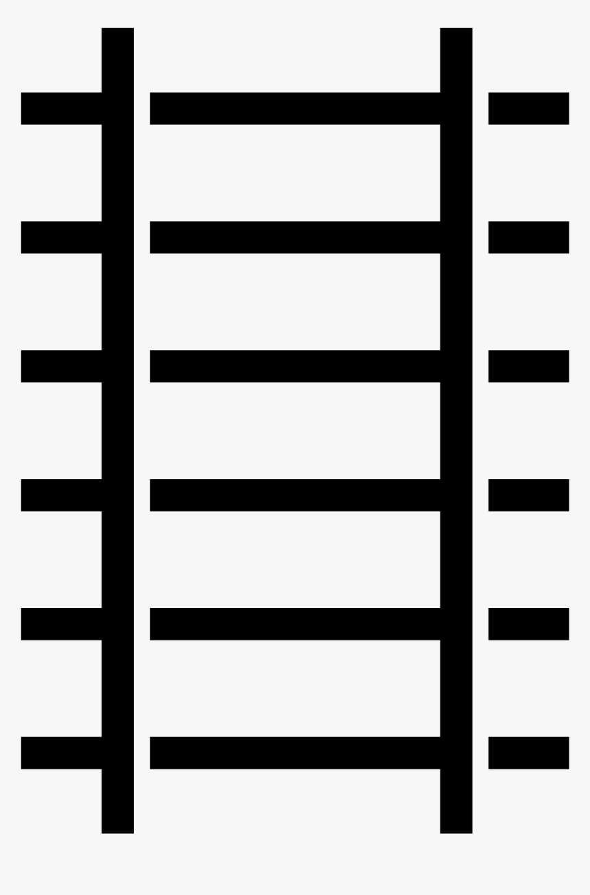 Train Tracks Png - Monochrome, Transparent Png