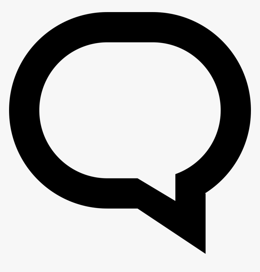 Oval Speech Bubble Outline - Circle, HD Png Download