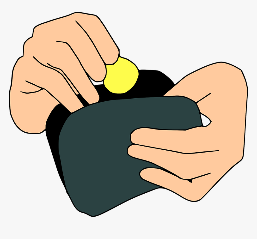 Geld Sparen Hand Brieftasche, HD Png Download