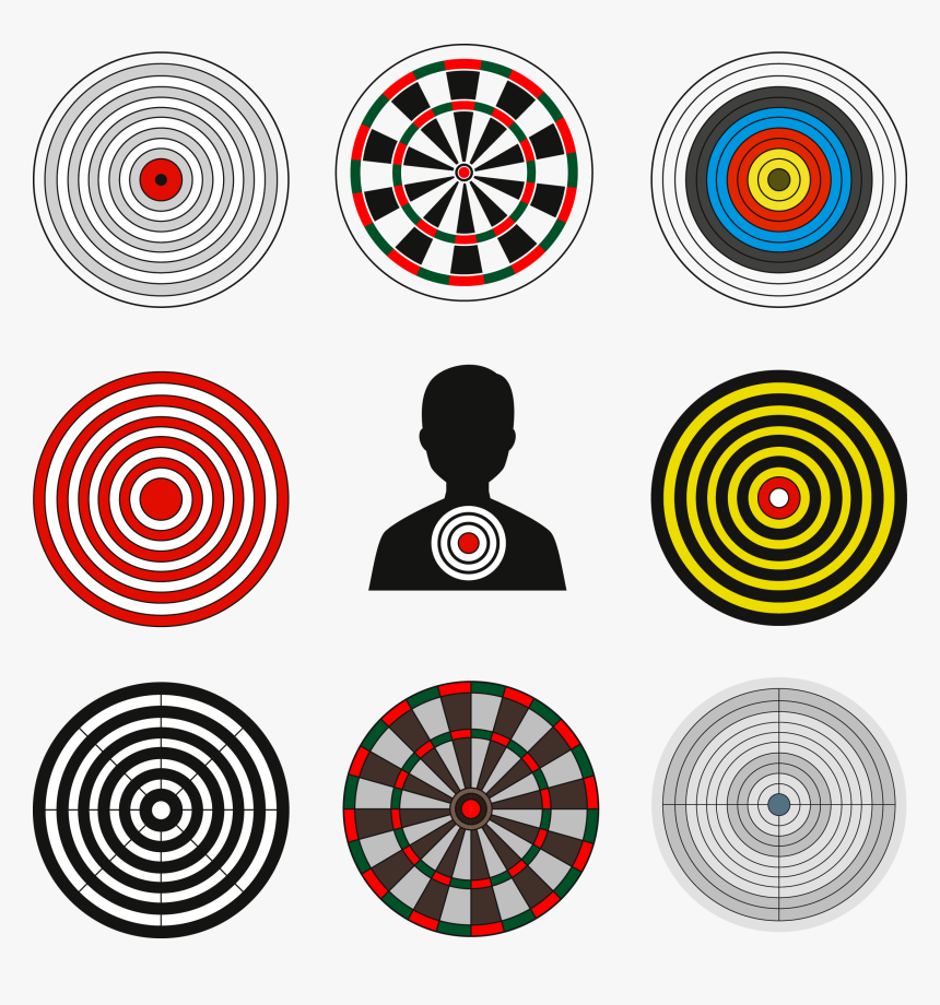 Archery Arrow Shooting Sport Cdr - Vintage Dart Board Games, HD Png Download