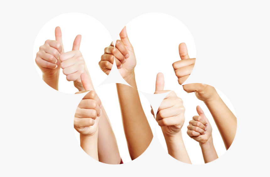 Testimonials - Group Of Thumbs Up, HD Png Download