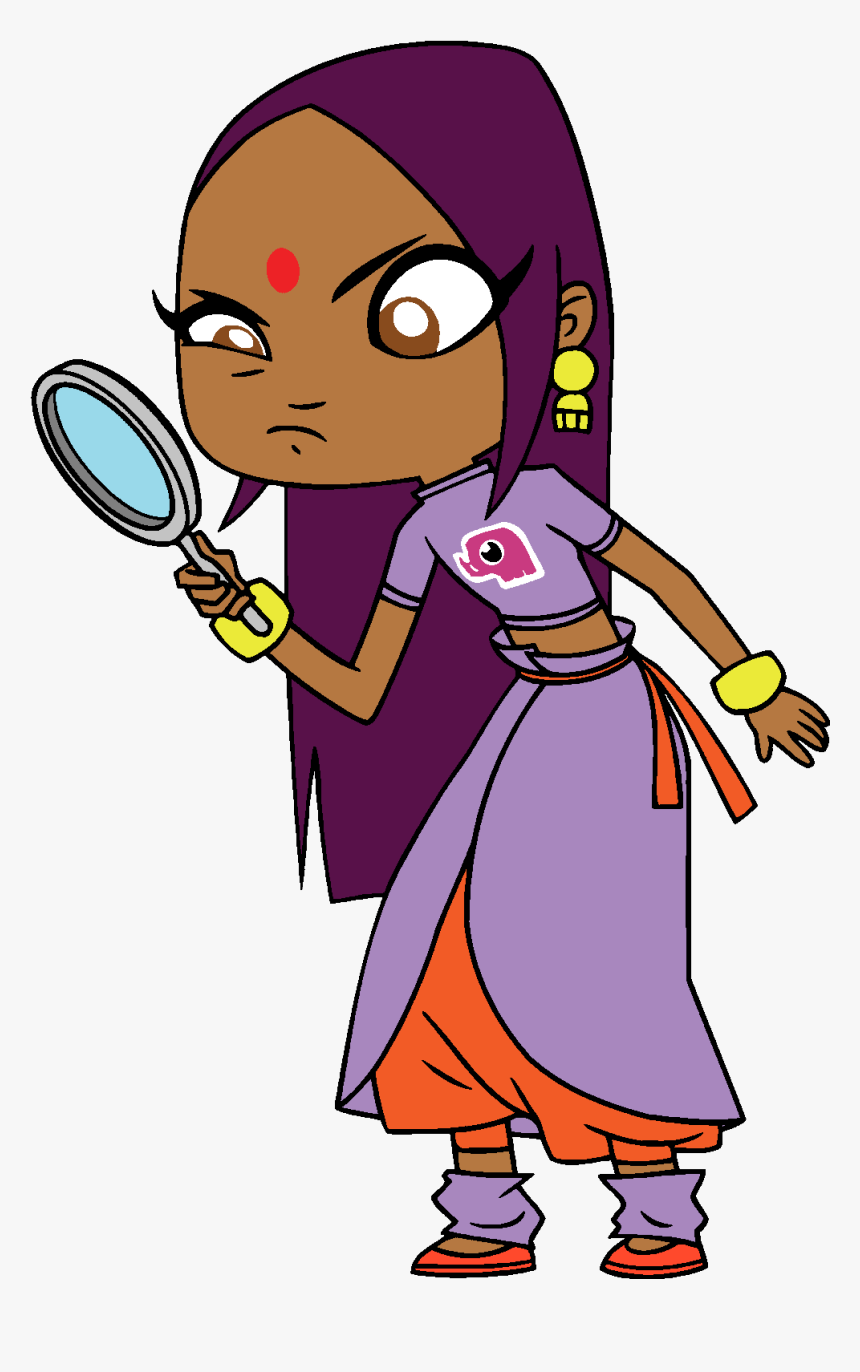 Sally Bollywood Holding A Magnifying Glass - Cartoon Logo With Magnifying Glass, HD Png Download