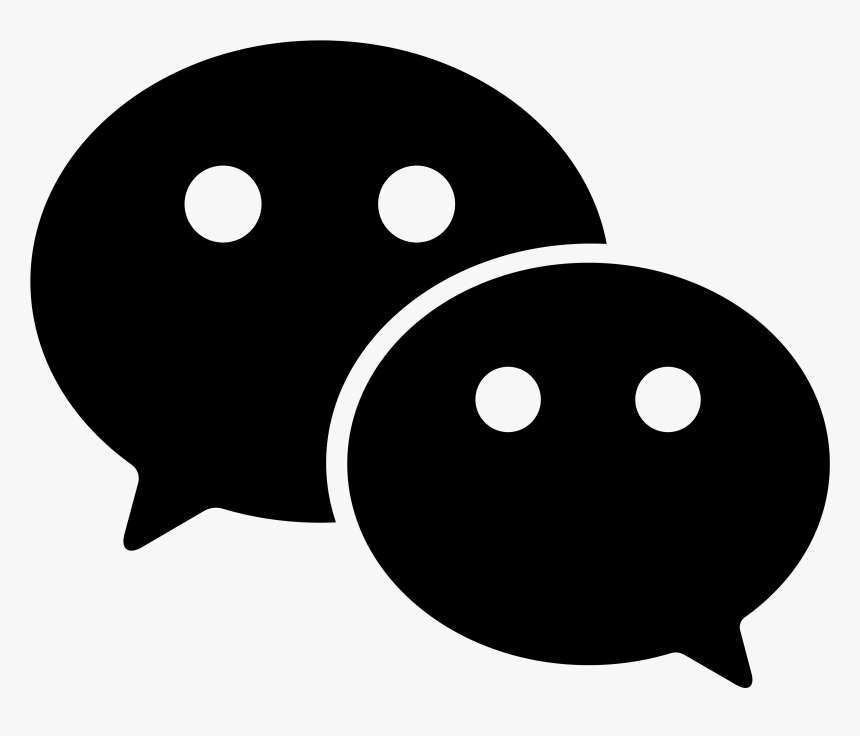 Wechat Black And White Logo, HD Png Download