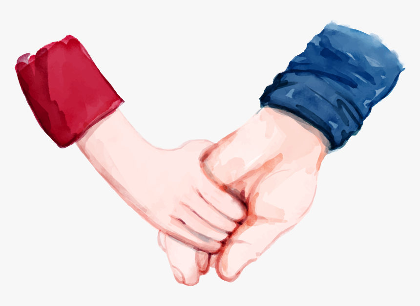 Hand Painted Cartoon Handle Decoration Vector - Father's Hands Cartoon, HD Png Download