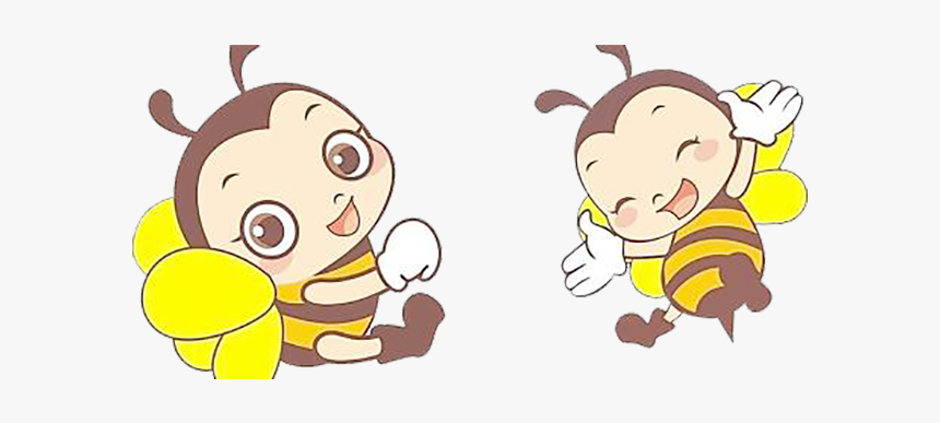 Cartoon Honey Little Transprent - Clip Art Happy Bee, HD Png Download