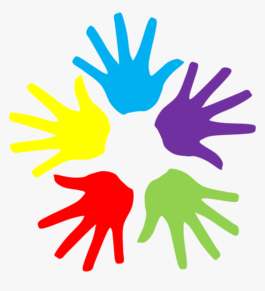 Colorful Hands Free Cliparts - Clip Art Colourful Hands, HD Png Download