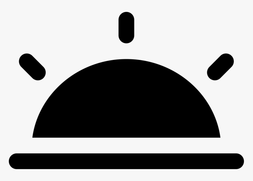 Half Sun Clip Art Black, HD Png Download