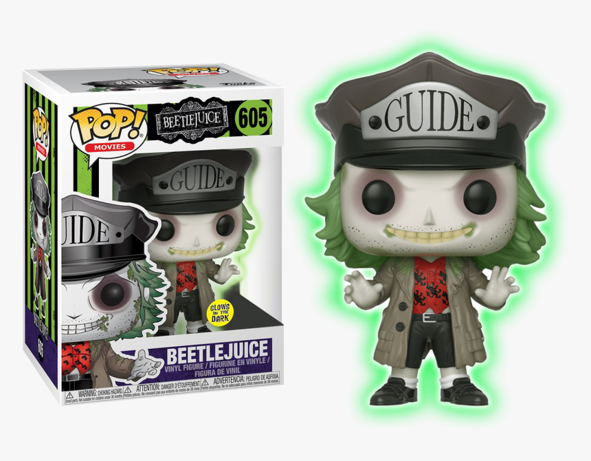 Beetlejuice With Guide Hat Glow In The Dark Us Exclusive - Beetlejuice Glow In The Dark Pop, HD Png Download
