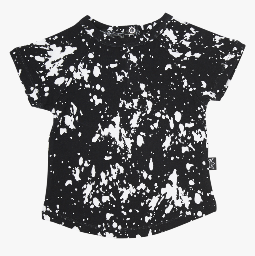 Short Sleeve T Shirt In Black Paint Splash, HD Png Download