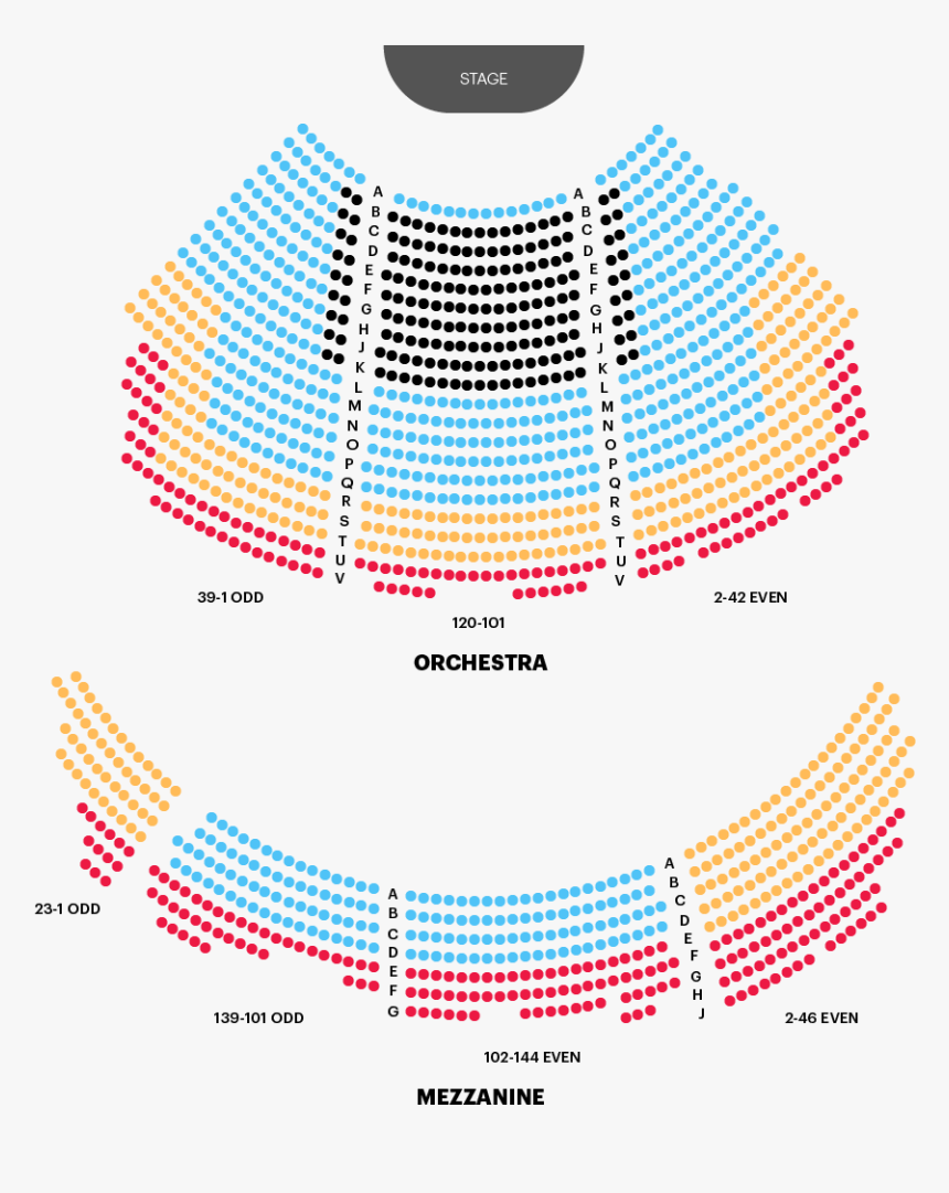 Winter Garden Theatre Seating Chart Map - Winter Garden Theatre Map, HD Png Download