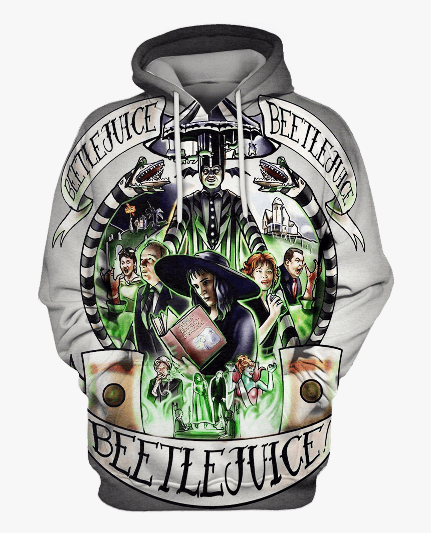 Gearhuman 3d Beetlejuice Tim Burton Hoodies - Beetlejuice Tim Burton Fan Art, HD Png Download