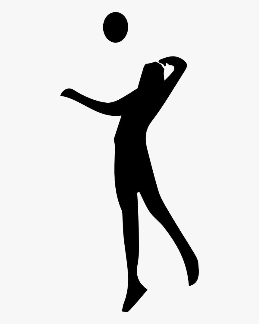 Volleyball Player Spike Silhouette Clipart Volleyball - Transparent Volleyball Player Icon, HD Png Download