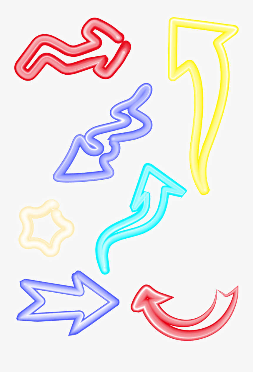 Neon Special Effects Color Personality Arrow Ai Vector, HD Png Download