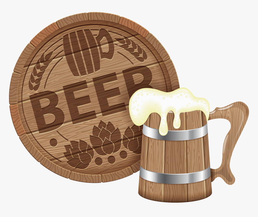 Vector Transparent Download Oktoberfest And Mug Png - Beer And Barrel Png, Png Download