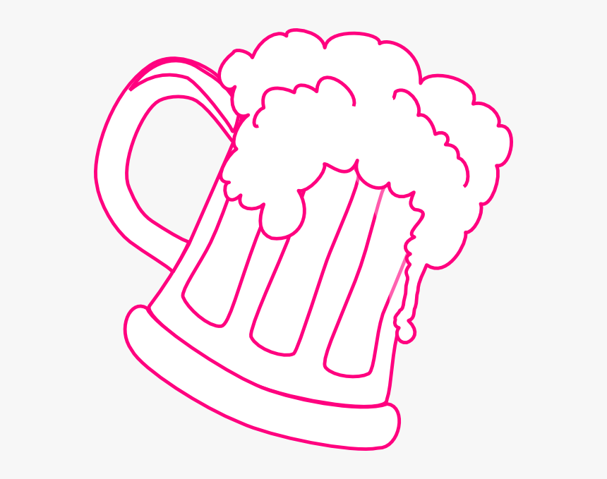 Transparent Beer Mug Clipart - Outline Beer Mug Clip Art, HD Png Download