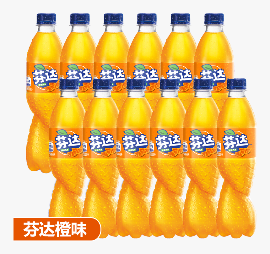 Coca-cola Fanta Orange Sauce 500ml*12 Bottle Fruity - Orange Soft Drink, HD Png Download