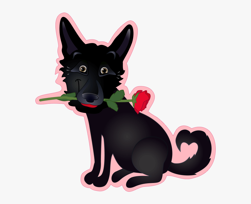 Nero The Black Dog Cute Funny Comic Pet Stickers Messages - Companion Dog, HD Png Download
