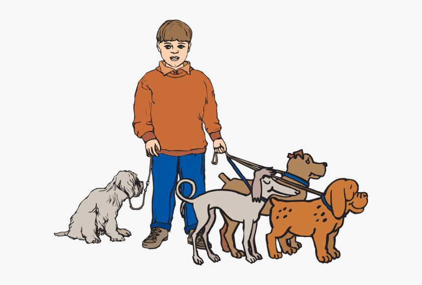 People Walking Dogs Clipart - Walking Dogs Clipart, HD Png Download