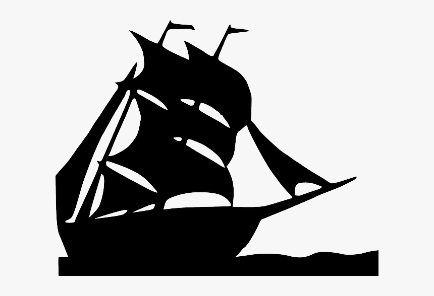 Silhouette Of A Boat, HD Png Download