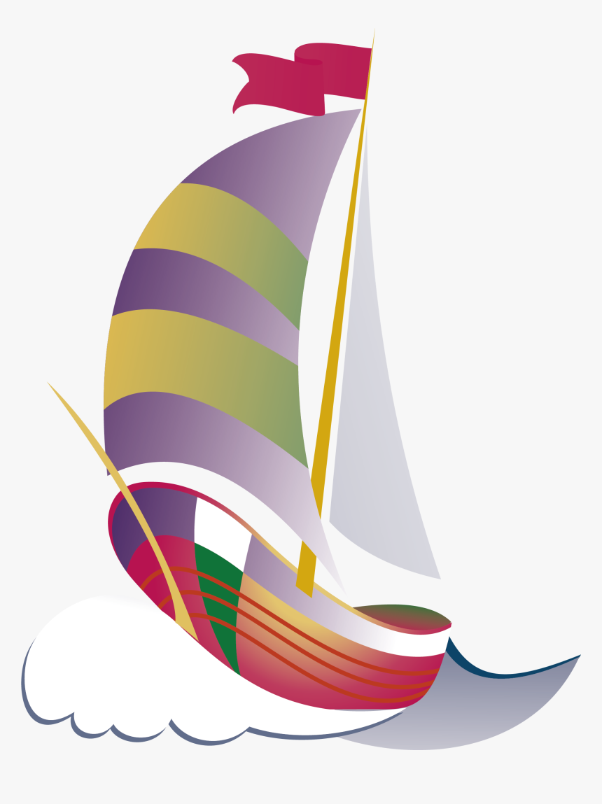 Sailing Ship Graphic Design Illustration - Graphics Of Sailboat, HD Png Download