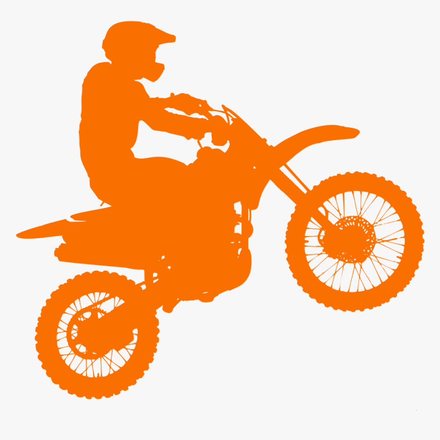 Dirt Bike Silhouette-281393 Copy - Bike Image Wall Drawing, HD Png Download