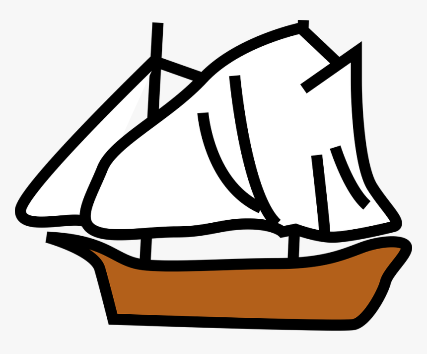 Boat Ocean Sail Sailing Sea Ship - Sail Ship Clip Art, HD Png Download