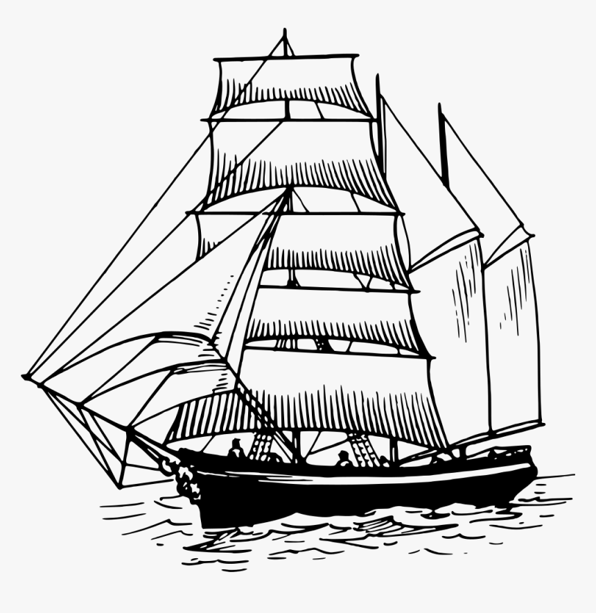 Sailing Ship - Ferdinand Magellan's Ship Drawing, HD Png Download