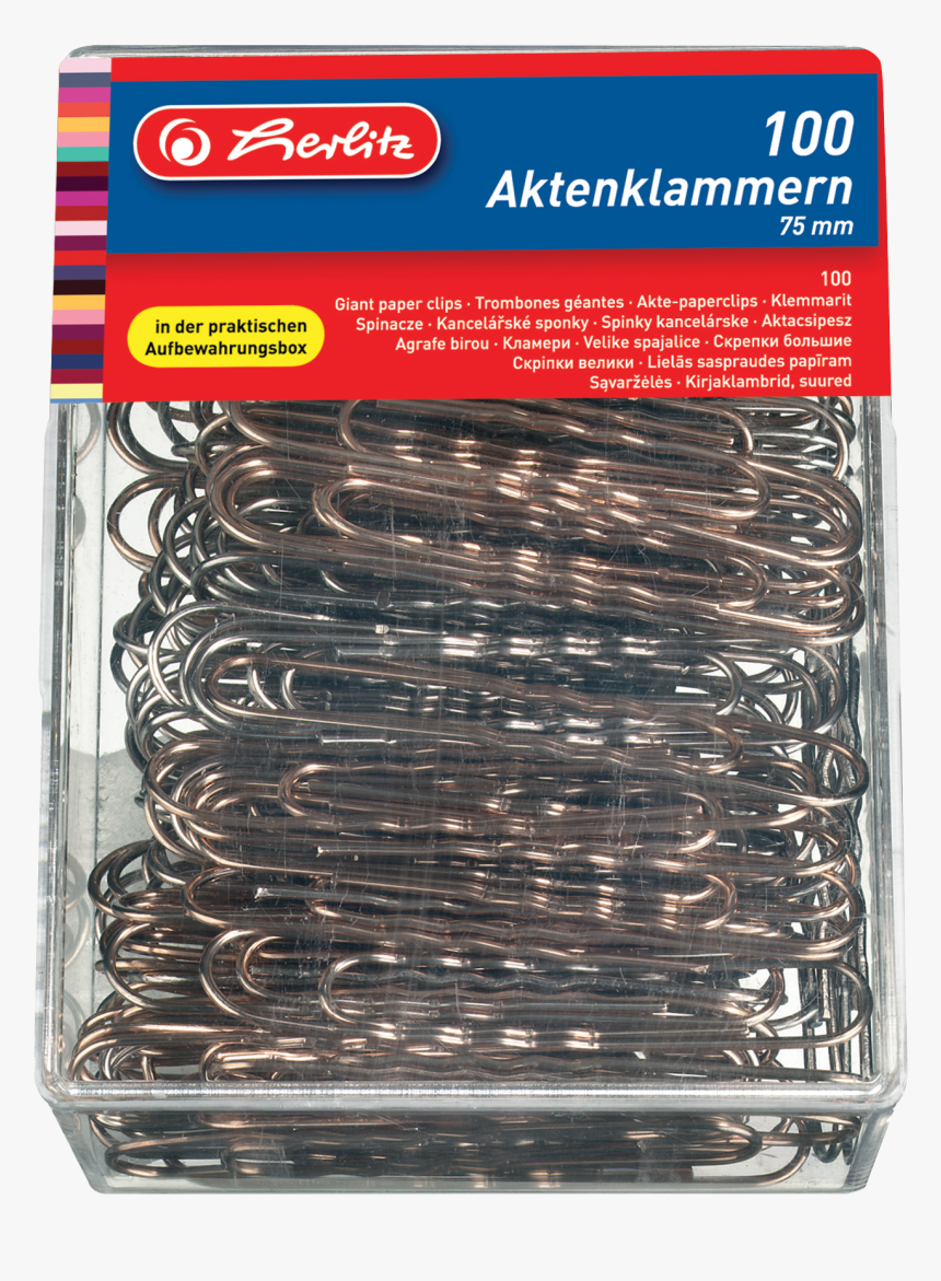 Giant Paper Clips 75mm 100pcs/box Corrug - Paper Clip, HD Png Download