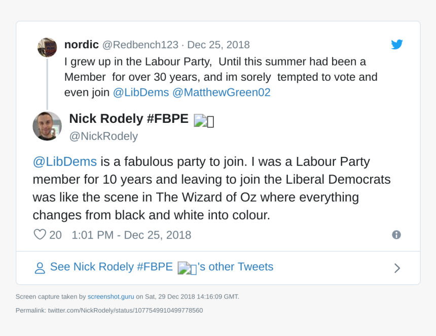 Joining The Lib Dems Is Like A Scene From The Wizard - Change Uk Cuk, HD Png Download