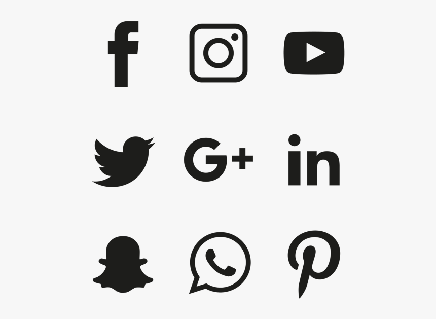 Black Social Media Logo Png, Transparent Png