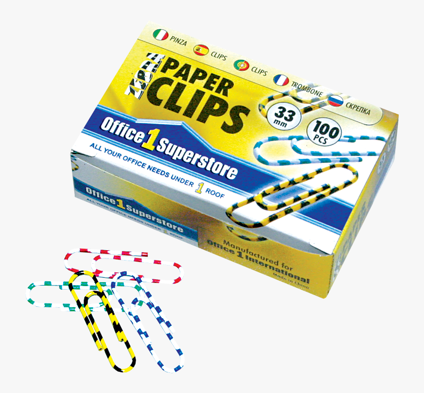 100 33mm Paper Clips, HD Png Download