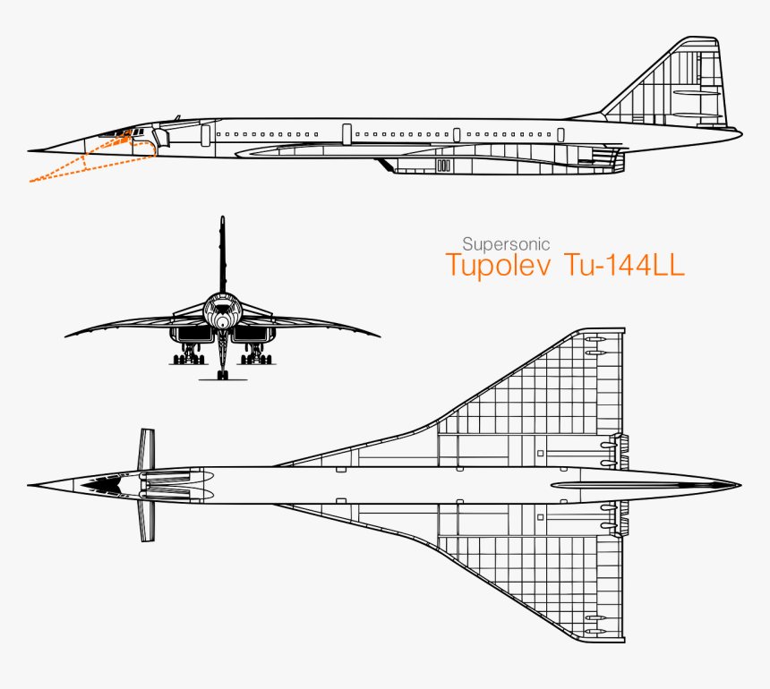 Supersonic Jet,concorde,jet Vector Graphics,free Pictures, - Tu 144 3 View, HD Png Download