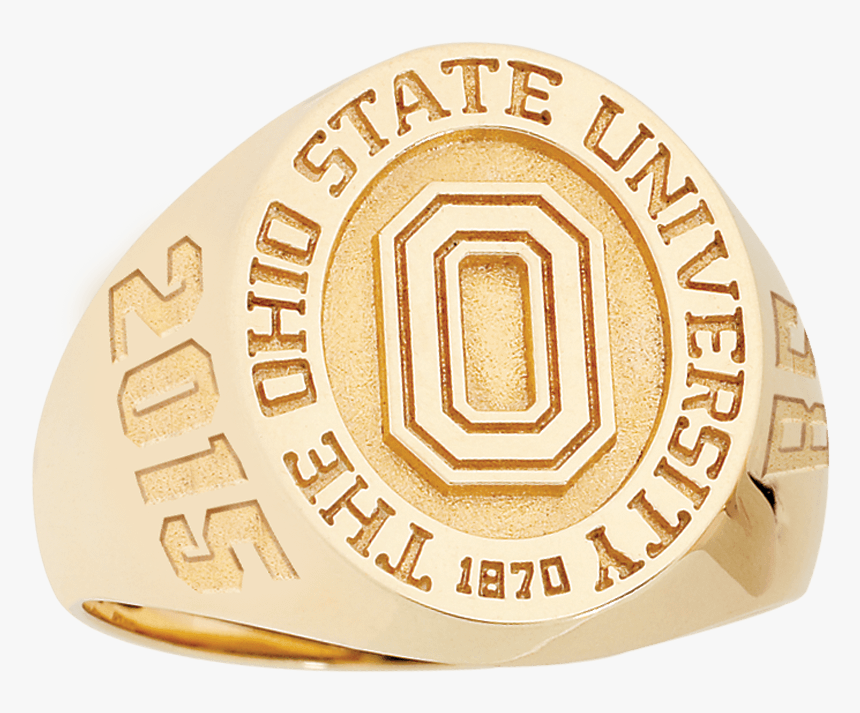 Ohio State Buckeye Ring Gold Signet, HD Png Download