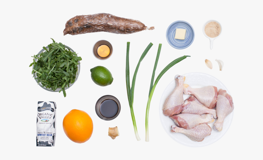 Orange-glazed Chicken Drumsticks With Mashed Yucca - Chicken Meat, HD Png Download