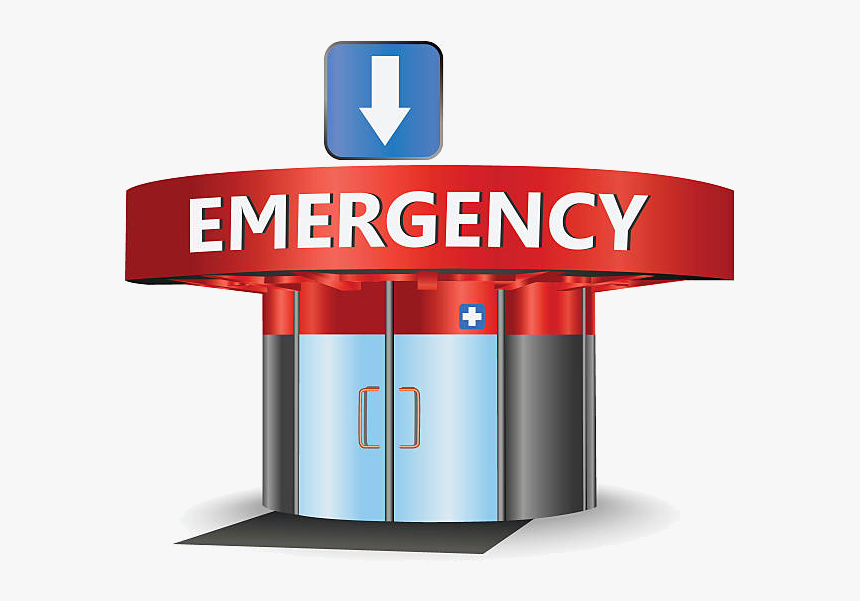 Emergency Building Vector Art Illustration Transparent - Clip Art Emergency Room, HD Png Download