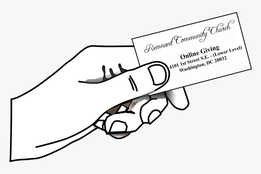 Church Offering Cliparts - Blank Card In Hand, HD Png Download