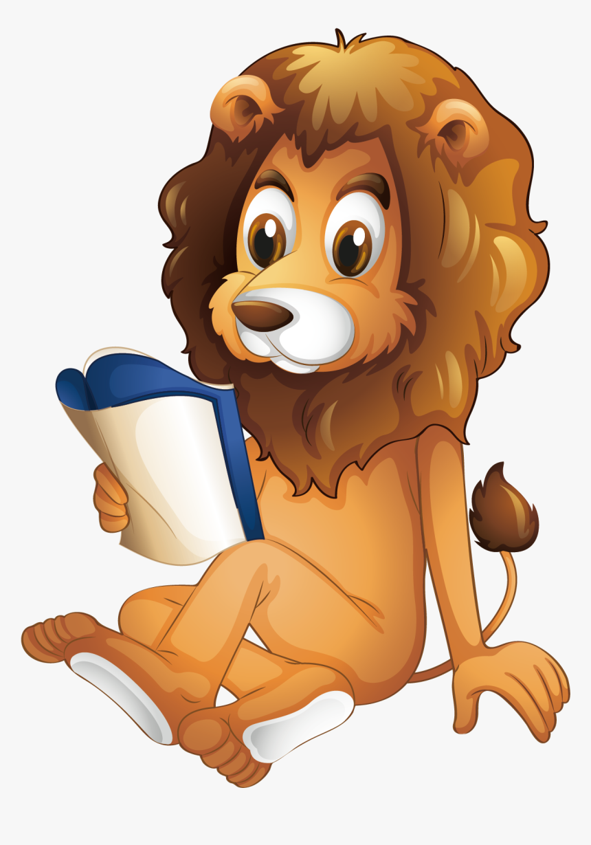 Lion Holding A Book, HD Png Download