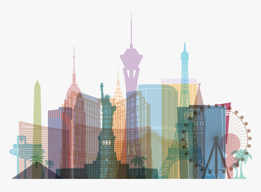 Vegas Strip Silhouette, HD Png Download