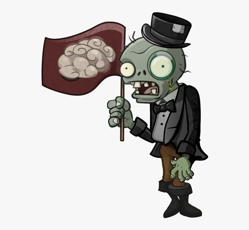 Sir Flag Zombie - Zombie Plant Vs Zombie, HD Png Download