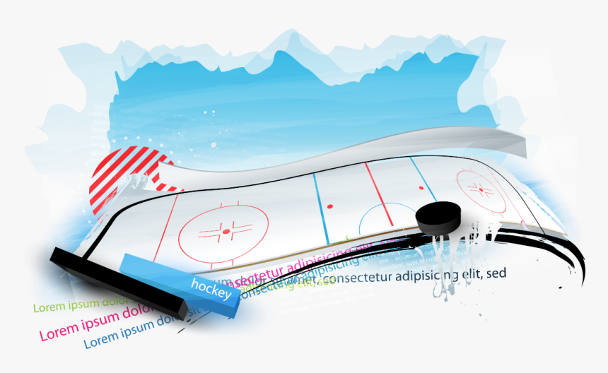 Poster Ice Hockey Silhouette Illustration - Bobsleigh, HD Png Download