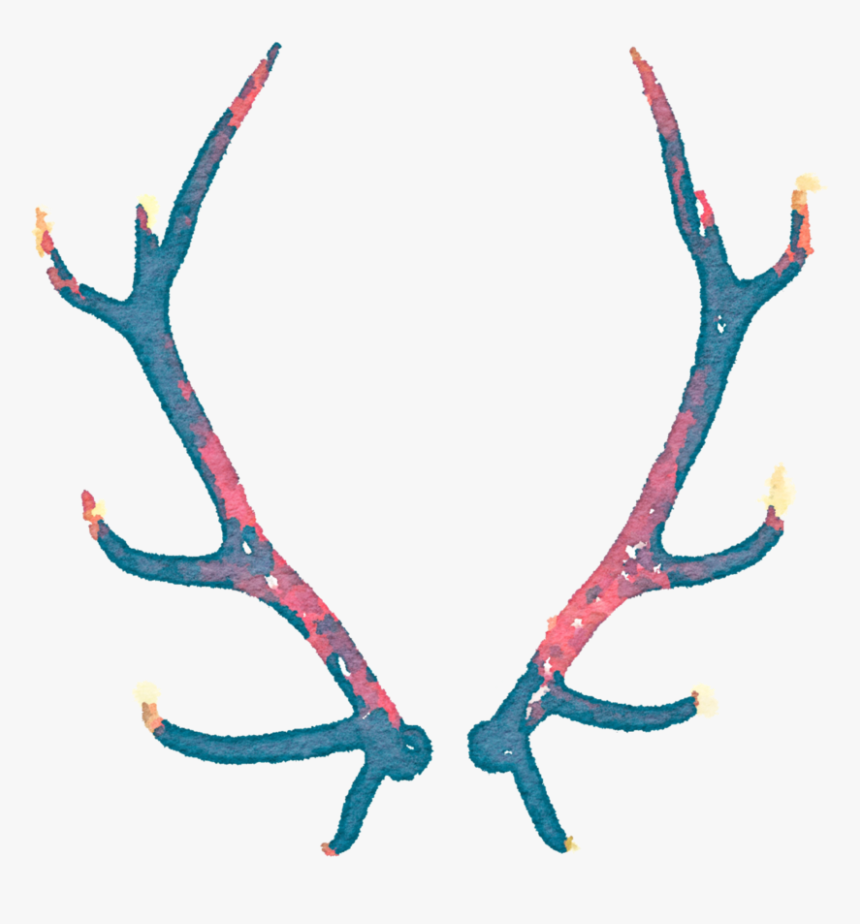 Svg Library Library Free Png Watercolor Antler - Water Color Antlers Png, Transparent Png