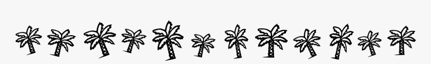 Palm Tree Clip Art Black, HD Png Download