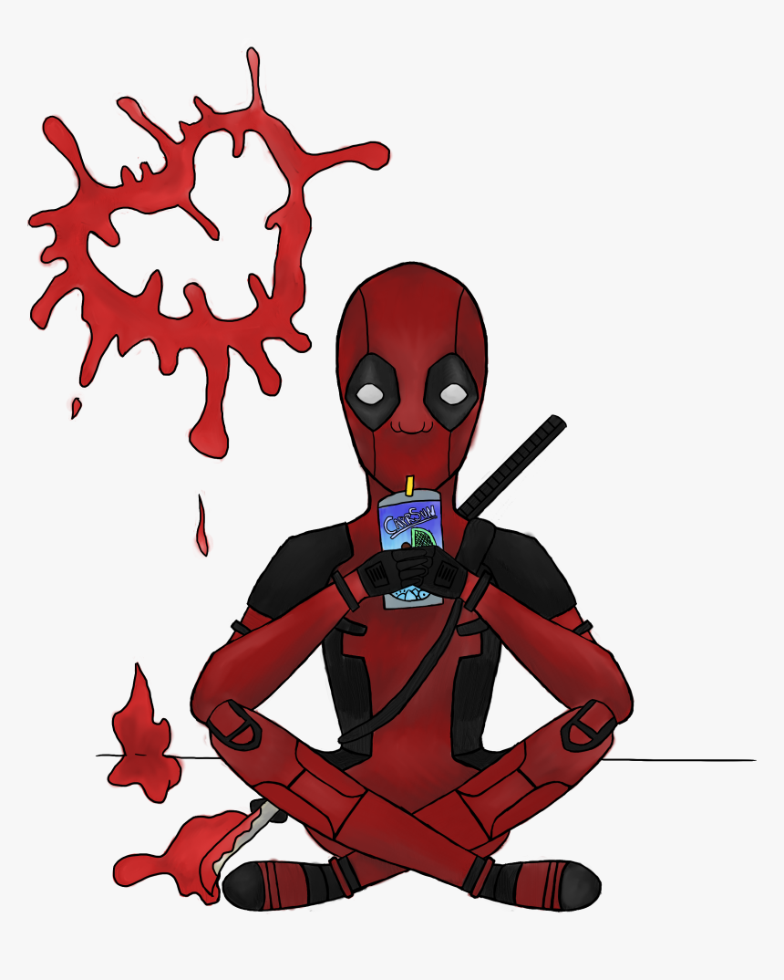 Deadpool And His Caprisun / Arty Outfit - Illustration, HD Png Download