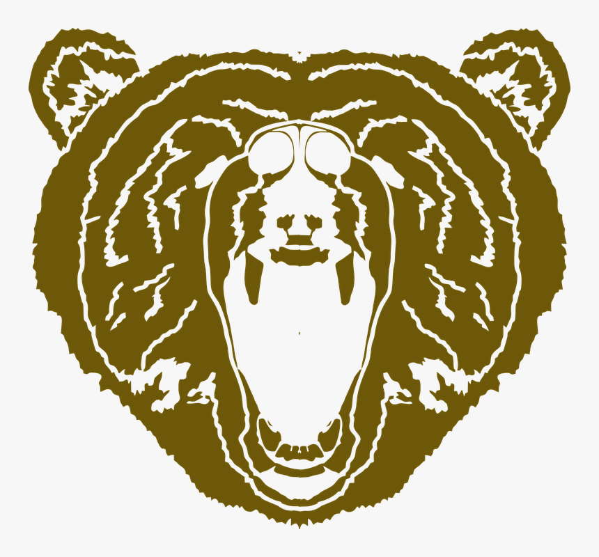Bear, Bear Face, Mascot, Animal, Grizzly - Illustration, HD Png Download