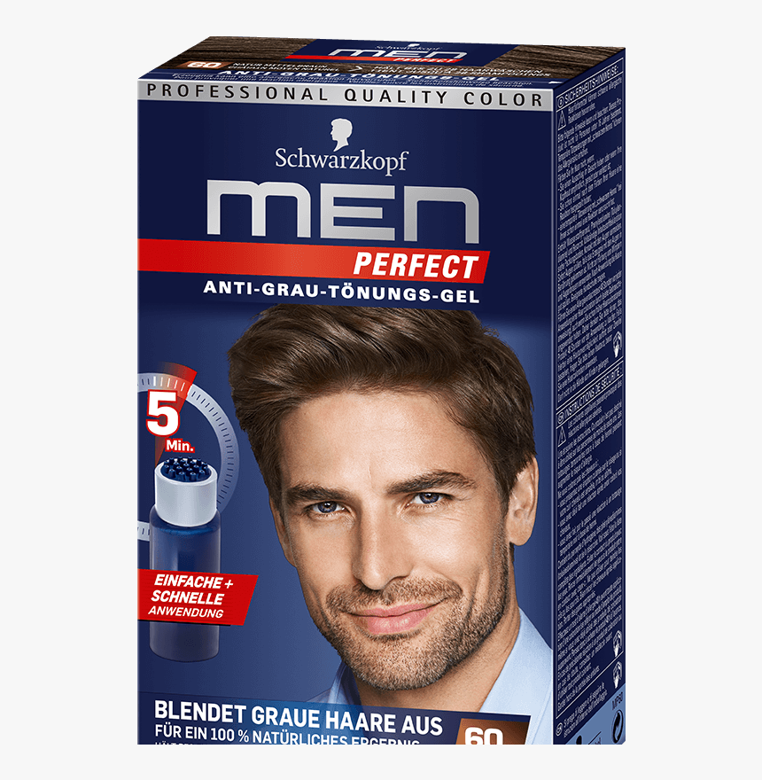 Men Perfect Anti Grau Tönungs Gel - Schwarzkopf Hair Color Men, HD Png Download
