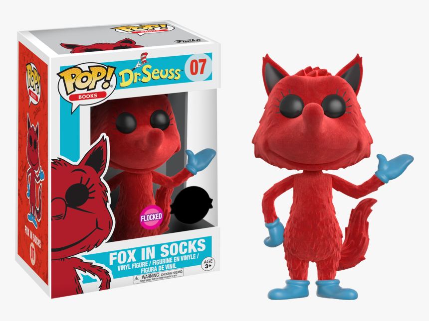 Fox In Socks Flocked Us Exclusive Pop Vinyl Figure - Dr Seuss Funko Pop, HD Png Download