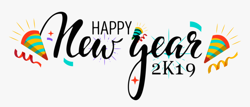 Happy New Year Logo Vector Free Download - New Year 2019 Vector Free Download, HD Png Download